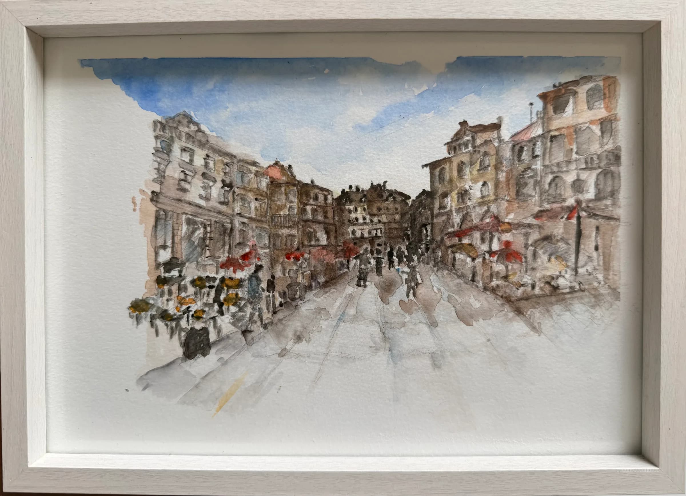 Normandy - Aquarelle originale de Simona Saturn - 21 x 29,7